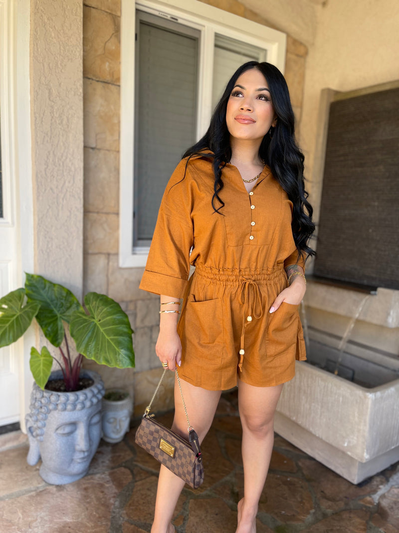 Wild About You Linen Romper