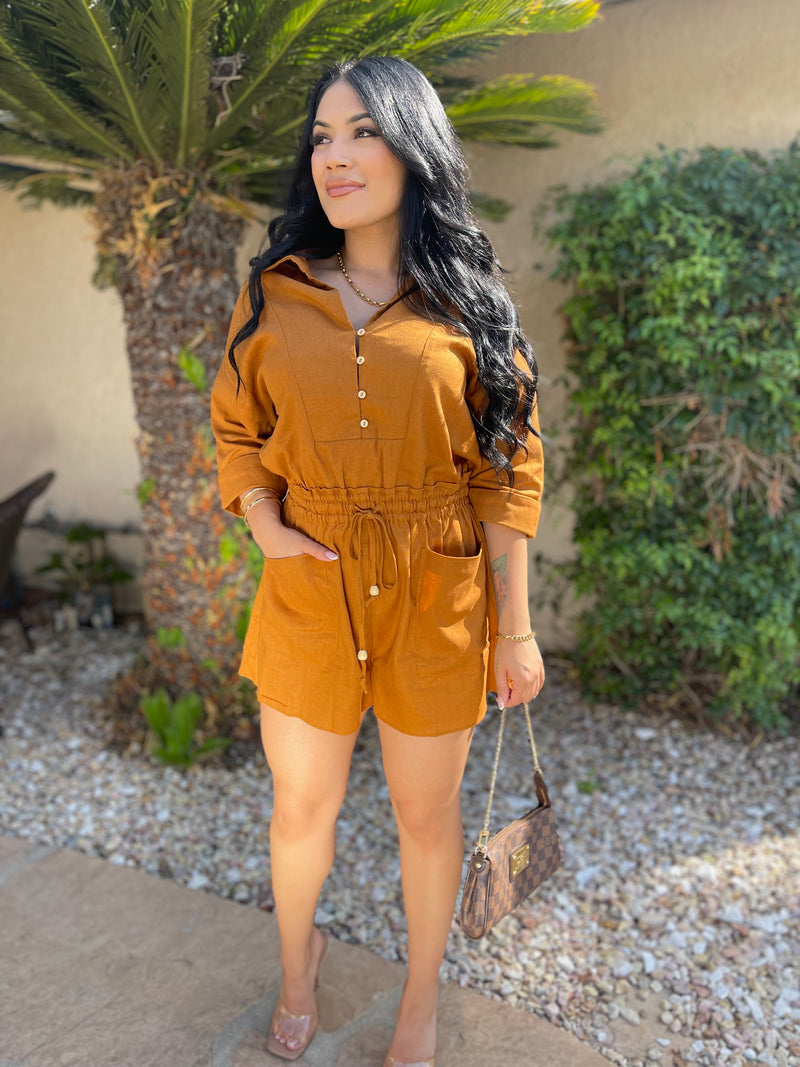 Wild About You Linen Romper