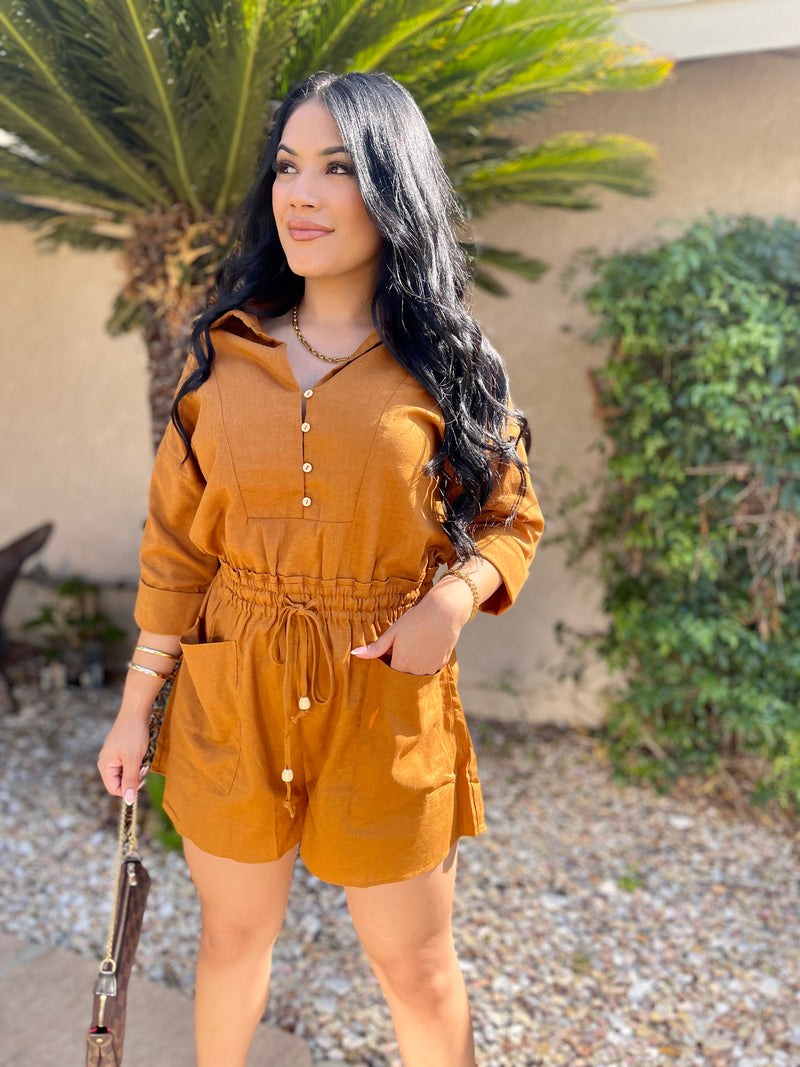 Wild About You Linen Romper