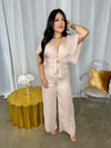 Unstoppable Taupe Jumpsuit