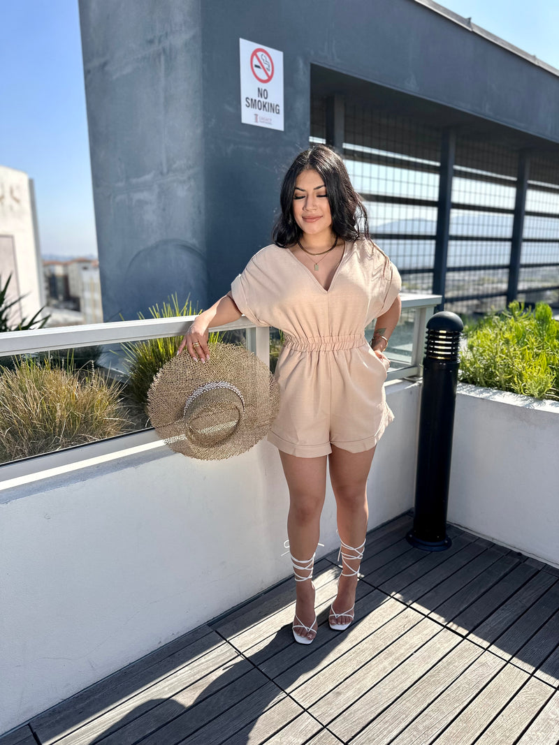 Boss Babe Nude Romper