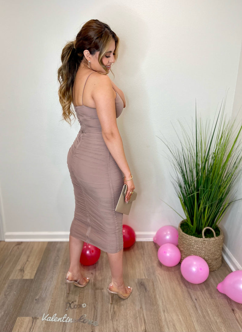 Sweet Attraction Nude Dress