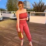 Unstoppable Linen Rust Two Piece Set