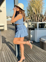 Blue Dreams Ruffle Woven Set