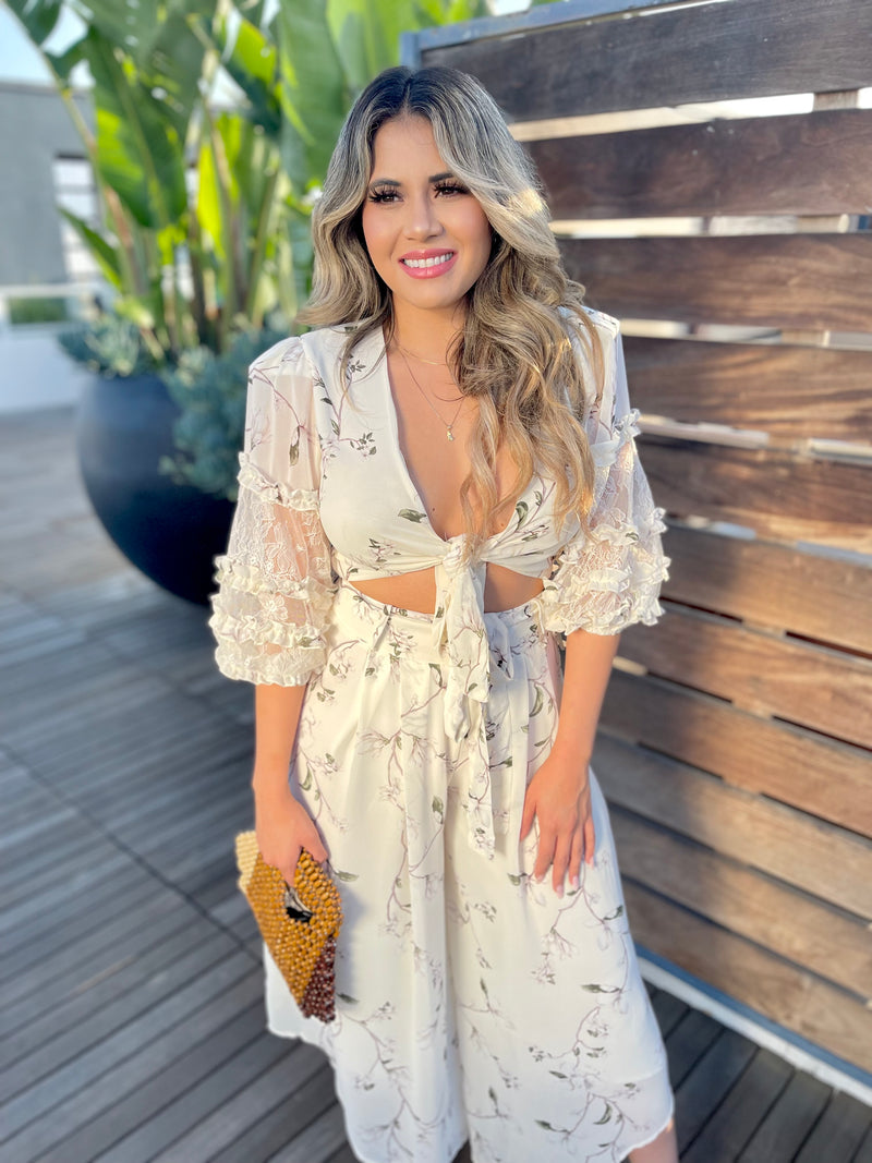 Misty Floral Ivory Set