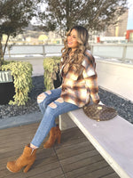 Sunset Stroll Plaid Shacket