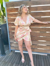 Joy Satin Wrap Dress