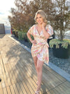Joy Satin Wrap Dress