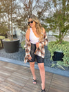 Sunset Stroll Plaid Blue Shacket