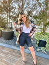 Sunset Stroll Plaid Blue Shacket