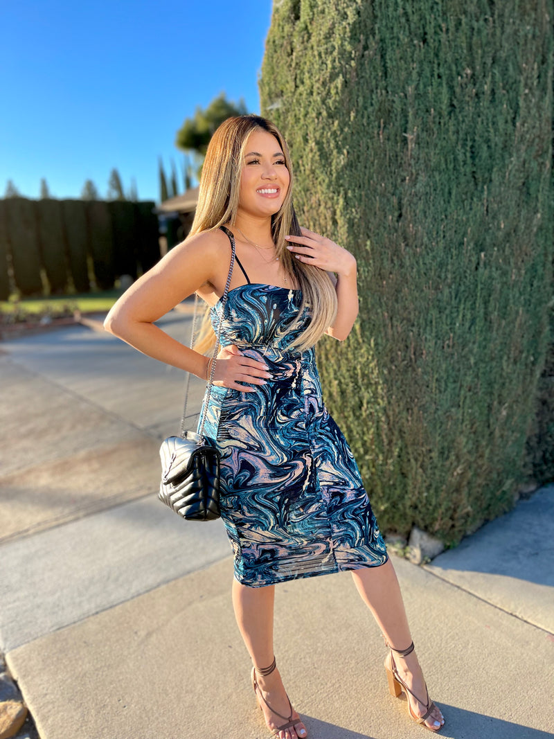 Serving You Blue Dress