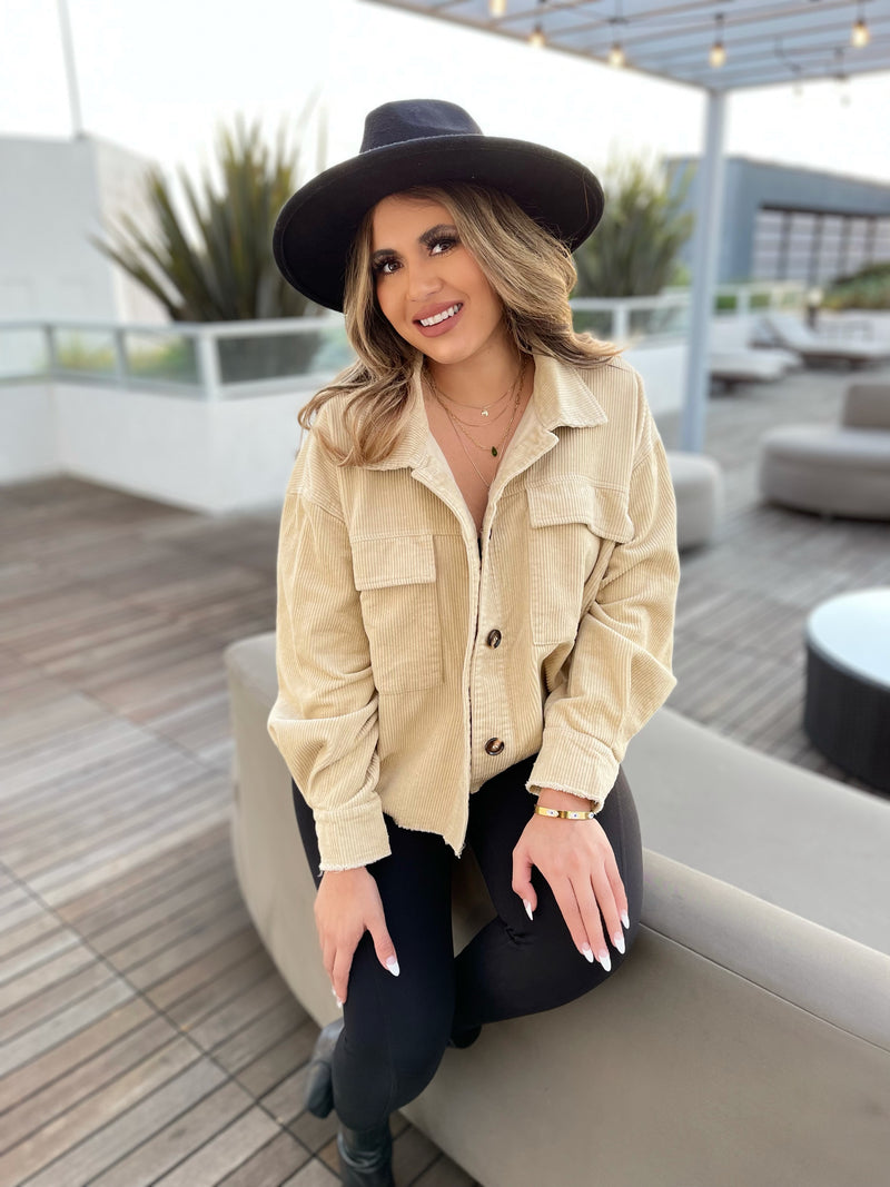 Pass Me A Latte Corduroy Jacket