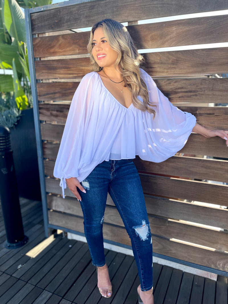White Dove Sleeve Blouse