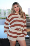 Lace Up Weave Knit Set