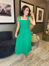 Green Bow Maxi Dress