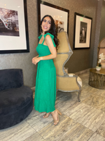 Green Bow Maxi Dress