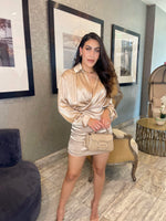 Pop Champagne Midi Dress