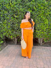 Spring Escape Orange Linen Set