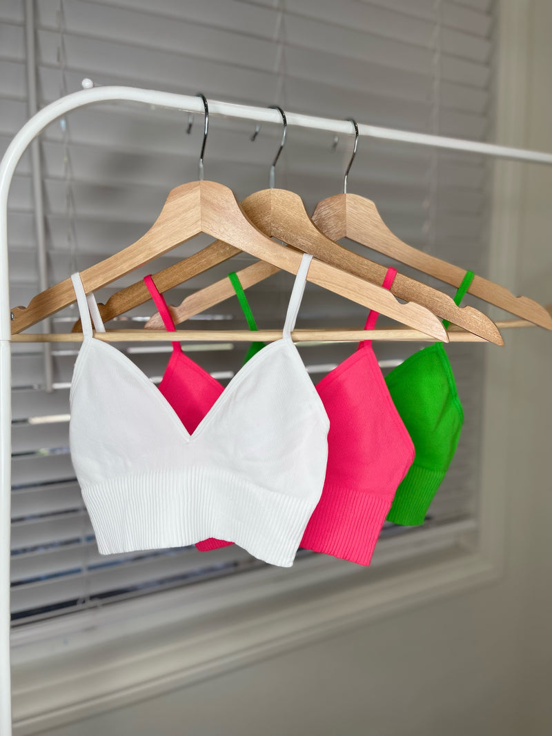Pop Of Color Seamless Bra Top