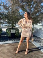 Pop Champagne Midi Dress