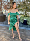Exclusive Item- Ms.Popular Emerald Green Midi Dress