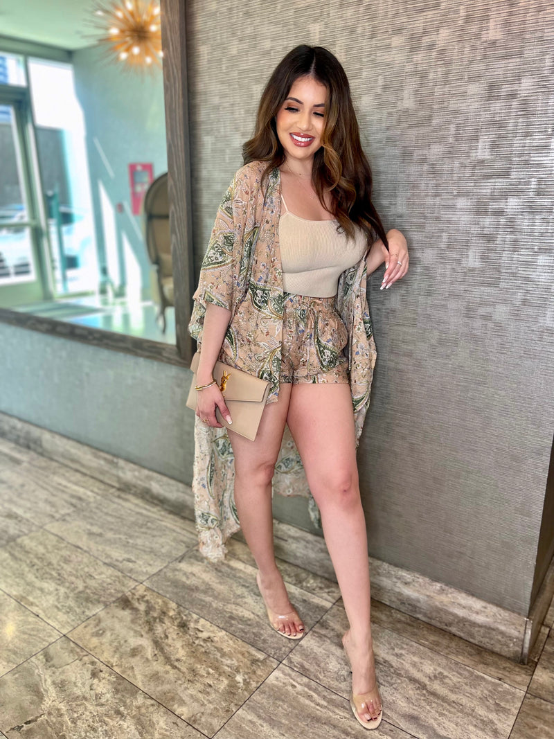 Paradise Kimono 3 Piece Set