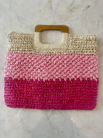 Lady In Pink Woven Purse
