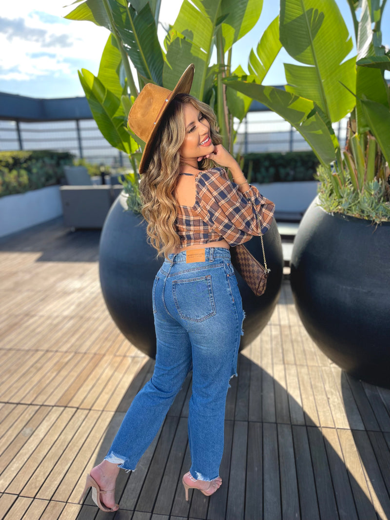 Casey Distressed Mom Jeans