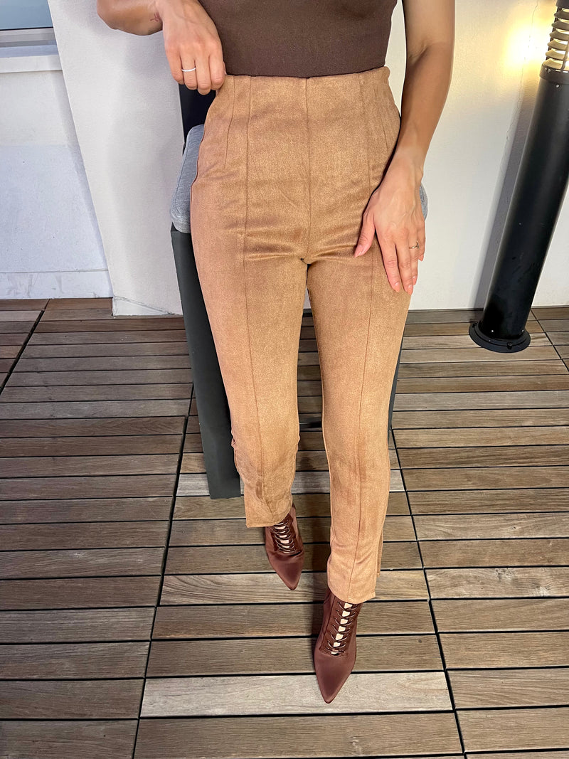 Slit Me Up Suede Camel Pants – KaiMari