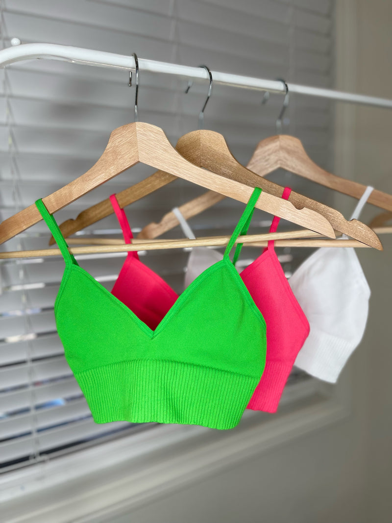 Pop Of Color Seamless Bra Top