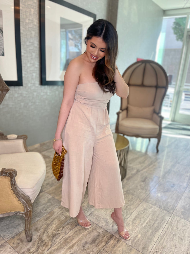 Side Eye Linen Jumpsuit