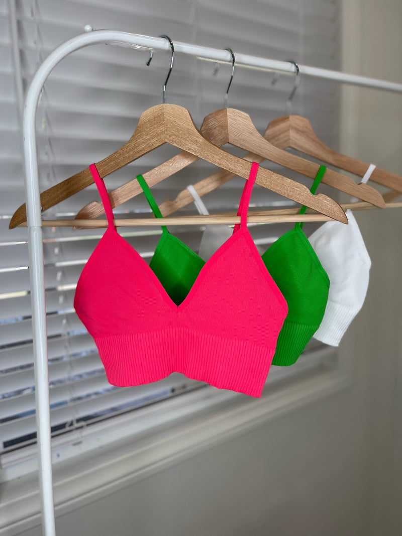 Pop Of Color Seamless Bra Top