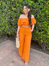 Spring Escape Orange Linen Set