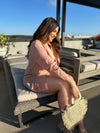 Take It Easy Nude Button Up