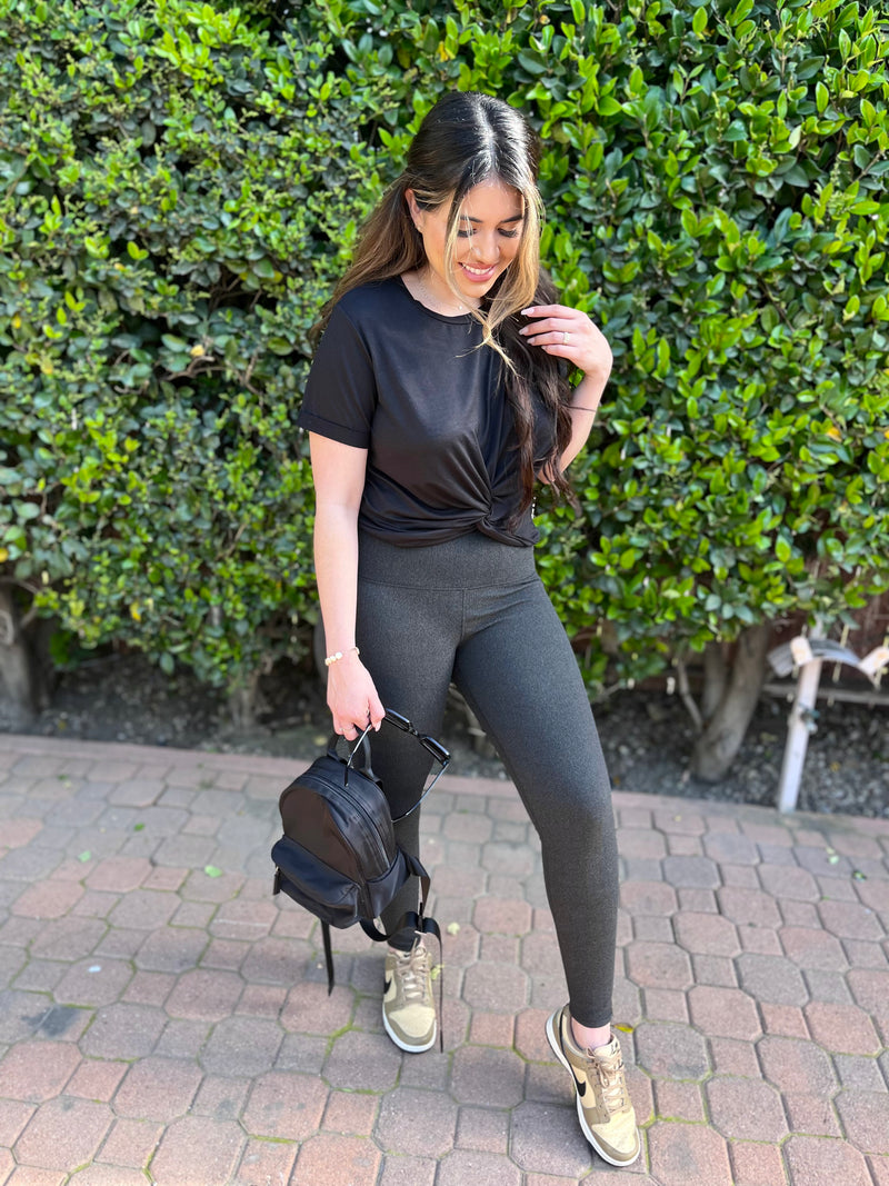 Take Me to Yoga Black Leggings